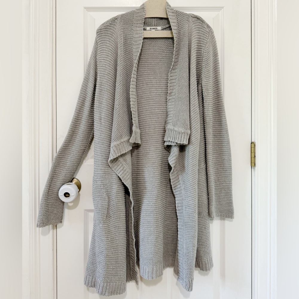 BB Dakota Long Light Gray Sweater Jacket